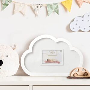 Kate Aspen Baby Shower Guest Book Frame with Wooden Guestbook Alternative, One Size, Cloud/Rain Drops