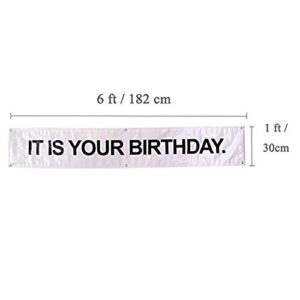 It Is Your Birthday. Banner The Office Vinyl Party Banner with Metal Hanging Rings