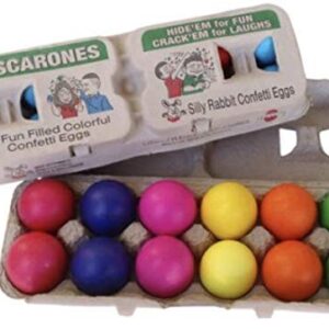 Silly Rabbit Confetti Eggs, Cascarones, 1 Doz., (Pack of 3 - Total 36 Eggs)