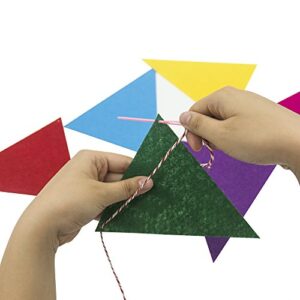 Rainbow Felt Fabric Bunting, 24 Pcs/ 16.4 Feet(2 Pack) Decoration Banners for Birthday Party, Baby Shower, Window Decorations and Children's Play Room Decorations