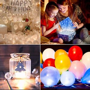 100pcs Warm White LED Balloon Light,Round Led Flash Ball Lamp for Paper Lantern Balloon,Indoor Outdoor Party Event Fun Birthday Party Wedding Decoration Supplies