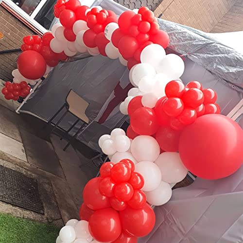 Christmas Balloon Garland Arch kit, 127PCS Red White Balloons Merry Christmas Party Balloons for Christmas Birthday Wedding New Year Party Supplies