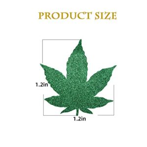 Marijuana Confetti for Marijuana Leaf Theme Party Decorations, 420 Birthday,Single Green Weed Leaf, Have a Dope Birthday Party Supplies (Green)