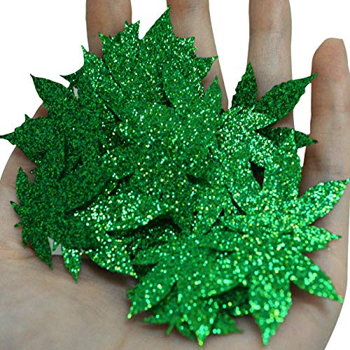 Marijuana Confetti for Marijuana Leaf Theme Party Decorations, 420 Birthday,Single Green Weed Leaf, Have a Dope Birthday Party Supplies (Green)