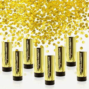 Confetti Poppers Cannons for Wedding Birthday Graduation Baby Shower Anniversary Christmas New Year's Kids Fun Party Supplies Decorations and Favors (Gold)