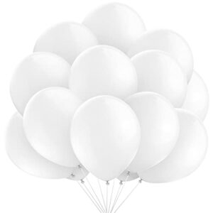 white balloons 100 pack, 12 inches latex white balloon garland arch kit, party balloons for wedding birthday anniversary baby shower party supplies decorations