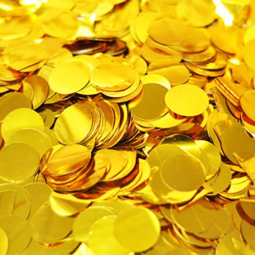 Gold Confetti 1 inch Table Confetti Glitter 5000 pcs for Wedding Party Decoration or Filled Balloons