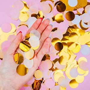 Gold Confetti 1 inch Table Confetti Glitter 5000 pcs for Wedding Party Decoration or Filled Balloons