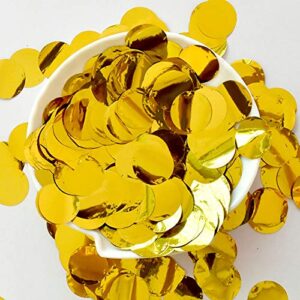 Gold Confetti 1 inch Table Confetti Glitter 5000 pcs for Wedding Party Decoration or Filled Balloons