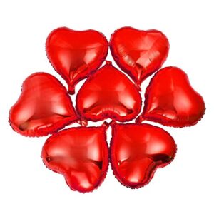red heart foil mylar balloons – valentines day party wedding bachelorette anniversary birthday baby shower party favors balloons decorations, 50pc