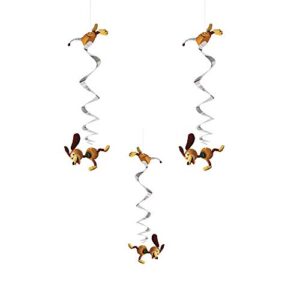 toy story slinky dog hanging swirl decorations – 26″, silver, 3 pcs