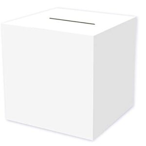 Beistle White Card Box Holder for Weddings, Baby Shower, Birthday and Graduation Celebrations 12" x 12"