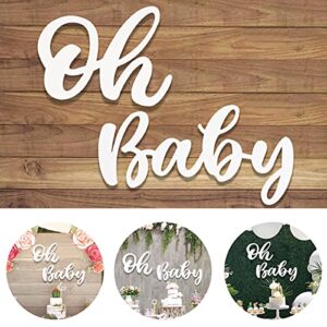 wood white baby sign baby shower banner for 1st birthday backdrop, baby party sign wooden cutout nursery decor, baby party banner event decorations for gender reveal backdrop,baby announcements