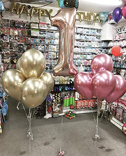 Tellpet Rose Gold Number 1 Balloon, 40 Inch