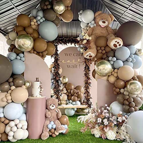 PartyWoo Retro Brown Balloons, 100 pcs 10 Inch Caramel Balloons, Latex Balloons for Balloon Garland as Party Decorations, Birthday Decorations, Wedding Decorations, Neutral Baby Shower Decorations