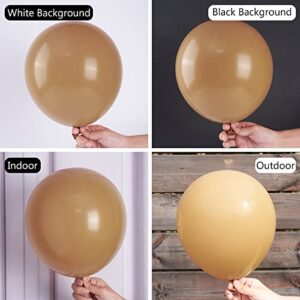 PartyWoo Retro Brown Balloons, 100 pcs 10 Inch Caramel Balloons, Latex Balloons for Balloon Garland as Party Decorations, Birthday Decorations, Wedding Decorations, Neutral Baby Shower Decorations