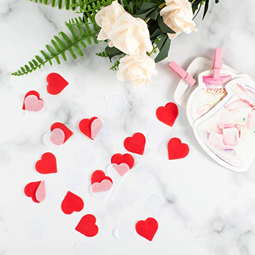 Whaline 6000 Pieces Valentine's Day Paper Confetti Red Heart Tissue Confetti Party Table Decorations for Balloon, Wedding, Holiday, Birthday