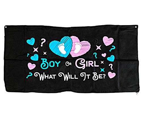 Gender Reveal Balloon Bag Drop | Boy or Girl What Will It Be | Confetti and Balloon Zipper Bag Drop | Gender Reveal Ideas | Ultimate Party Supplies