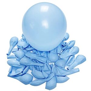 Baby Blue Balloons Light Blue Balloons 12 Inch 50 Pcs Pastel Blue Baby Balloons For Baby Shower Happy Birthday Gender Reveal Balloons
