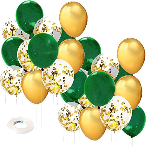 Graduation Party Decorations 2023 Green Gold/Green Gold Balloons/St. Patrick’s Day Decorations/Green Gold Birthday Party Decorations Summer/Jungle Theme/Christmas Party Decorations