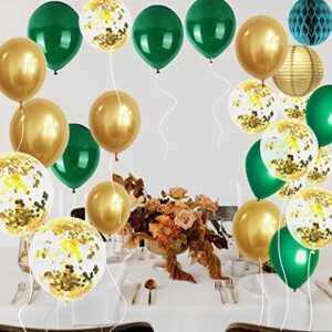 Graduation Party Decorations 2023 Green Gold/Green Gold Balloons/St. Patrick’s Day Decorations/Green Gold Birthday Party Decorations Summer/Jungle Theme/Christmas Party Decorations