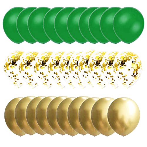 Graduation Party Decorations 2023 Green Gold/Green Gold Balloons/St. Patrick’s Day Decorations/Green Gold Birthday Party Decorations Summer/Jungle Theme/Christmas Party Decorations