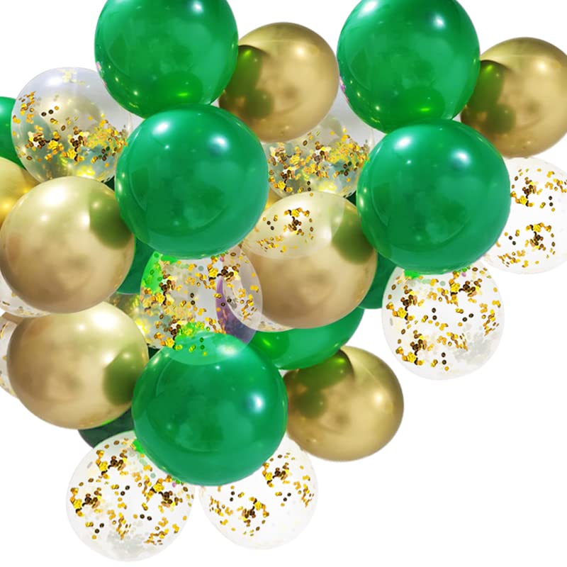 Graduation Party Decorations 2023 Green Gold/Green Gold Balloons/St. Patrick’s Day Decorations/Green Gold Birthday Party Decorations Summer/Jungle Theme/Christmas Party Decorations