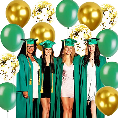 Graduation Party Decorations 2023 Green Gold/Green Gold Balloons/St. Patrick’s Day Decorations/Green Gold Birthday Party Decorations Summer/Jungle Theme/Christmas Party Decorations