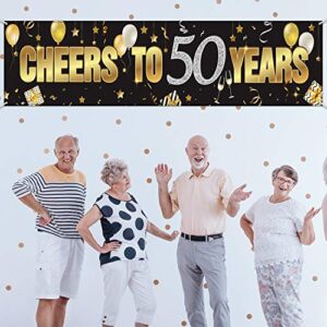 Happy Birthday Banner Sign Gold Party Decoration Supplies Glitter Anniversary Celebration Backdrop