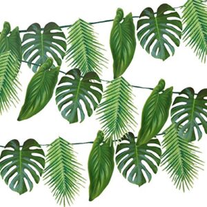 talking tables fst6-garland-palm tropical fiesta palm leaf garland party decorations, length 1.5m, 5ft, green