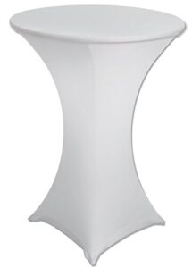 banquet tables pro 30 diameter x 42″ height white spandex highboy table cover