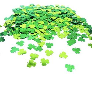 Party Table Decoration Birthday Confetti St. Patrick's Day Shamrock Confetti Clover Confetti Forest Metallic Foil Table Scatters Confetti for Party Festival Theme Party Decorations 1.5oz