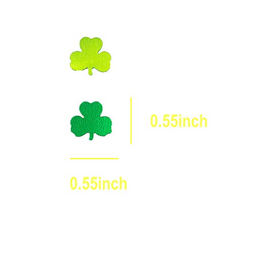 Party Table Decoration Birthday Confetti St. Patrick's Day Shamrock Confetti Clover Confetti Forest Metallic Foil Table Scatters Confetti for Party Festival Theme Party Decorations 1.5oz