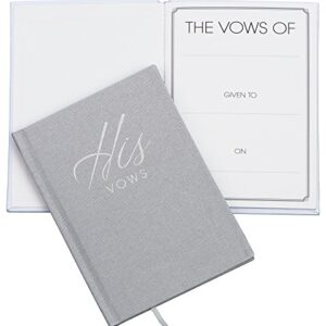 Wedding Vow Book Keepsakes (2 Book Set, His & Hers) Linen Hardcover - Bonus Wedding day Cards - Vow Renewal - Bridal Shower Gifts - Booklet - Journal - Future Mrs & Mr