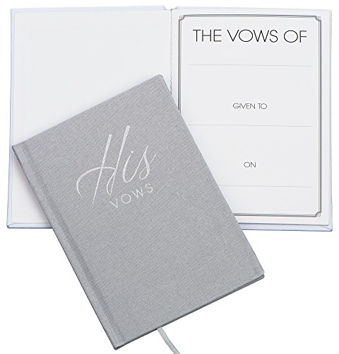 Wedding Vow Book Keepsakes (2 Book Set, His & Hers) Linen Hardcover - Bonus Wedding day Cards - Vow Renewal - Bridal Shower Gifts - Booklet - Journal - Future Mrs & Mr