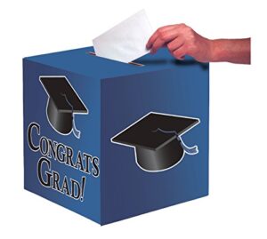 creative converting graduation card holder box, congrats grad, true blue , one size –