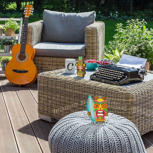 3 Pieces Tiki Bar Table Centerpieces Tropical Hawaiian Table Decoration Aloha Party Wooden Sign Summer Themed Decorations Colorful Farmhouse Table Sign for Birthday Housewarming Welcome Party