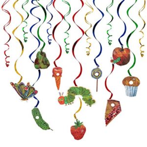 LINGTEER The Very Hungry Caterpillar Butterfly Swirls Streamers - 20 Pcs Children's Reading Story Birthday Party Decorations.