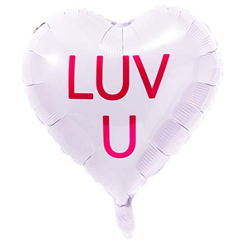 Conversation Candy Heart Balloons for Valentine Party Decorations (12 Pack)