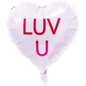 Conversation Candy Heart Balloons for Valentine Party Decorations (12 Pack)