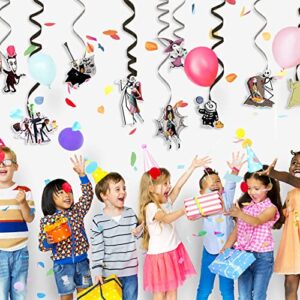 36Pcs Nightmare Birthday Party Supplies, Cute Cartoon Themed Party Decorations Hanging Swirls Whirls Glitter Foil Ceiling Swirls Streams
