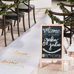 from This Day Forward Wedding Ceremony Aisle Runner (100 ft) Perfect for Indoor, Outdoor, Beach Weddings