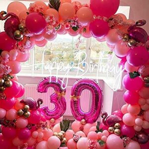 Pink Balloons 100 Pack 12 Inch Hot Pink and Light Pink Latex Party Balloons for Girl Women Birthday Bridal Baby Shower Wedding Bachelorette Valentines Anniversary Decoration