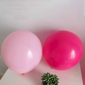 Pink Balloons 100 Pack 12 Inch Hot Pink and Light Pink Latex Party Balloons for Girl Women Birthday Bridal Baby Shower Wedding Bachelorette Valentines Anniversary Decoration