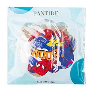 PANTIDE 30Ct Spider Superhero Hanging Swirls Decorations, Spider Hero Whirls Glitter Foil Ceiling Swirls Streamers Decorations, Superhero Themed Party Supplies Favors for Kids Birthday Baby Shower