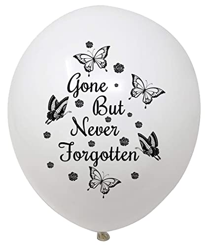 30 Biodegradable latex balloons for release to Celebrate life, Bereavement, Condolences, Funeral, Anniversary, Memorial services, Memory table, Ash Scatterings (White)