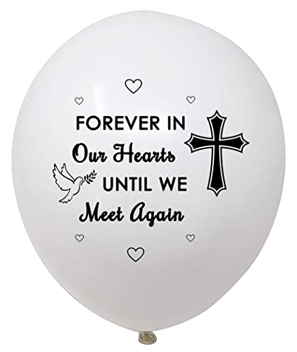 30 Biodegradable latex balloons for release to Celebrate life, Bereavement, Condolences, Funeral, Anniversary, Memorial services, Memory table, Ash Scatterings (White)