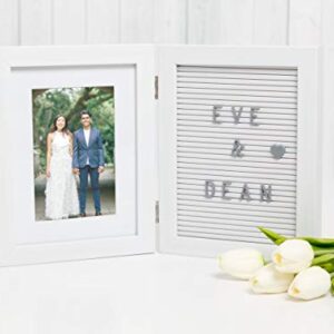 Kate & Milo Wedding Letterboard Frame, Share Engagement, Wedding Hashtag, Wedding Date, Engagement or Bridal Gift, Wedding Registry, White