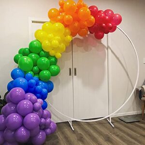 rainbow balloon arch kit, jogams 126 pack colorful balloon garland, 5/12/18 inch assorted color balloons set for birthday party wedding anniversary baby shower party decorations