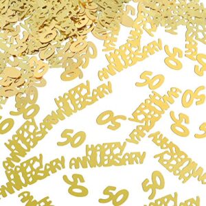 gejoy 4 bags gold 50th anniversary confetti glitter confetti table decorations for 50th anniversary wedding party decoration